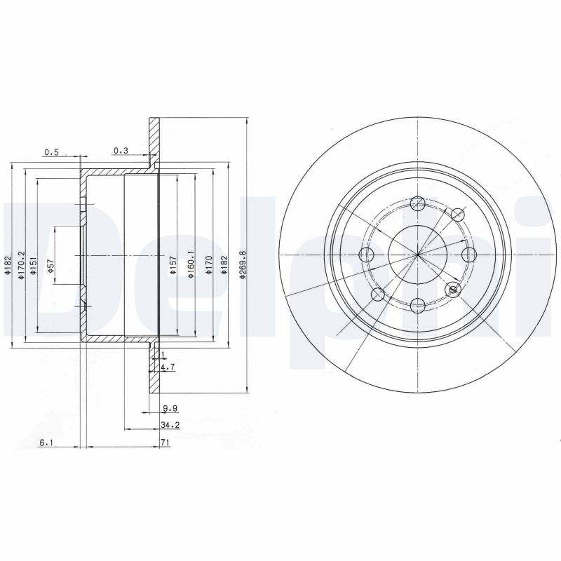 Brake Disc - BG2637 DELPHI