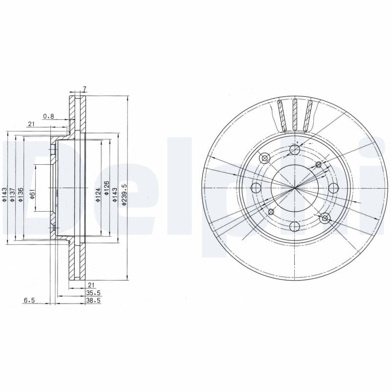 Brake Disc - BG2673 DELPHI