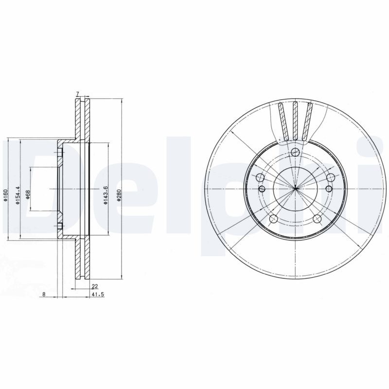 Brake Disc - BG2682 DELPHI