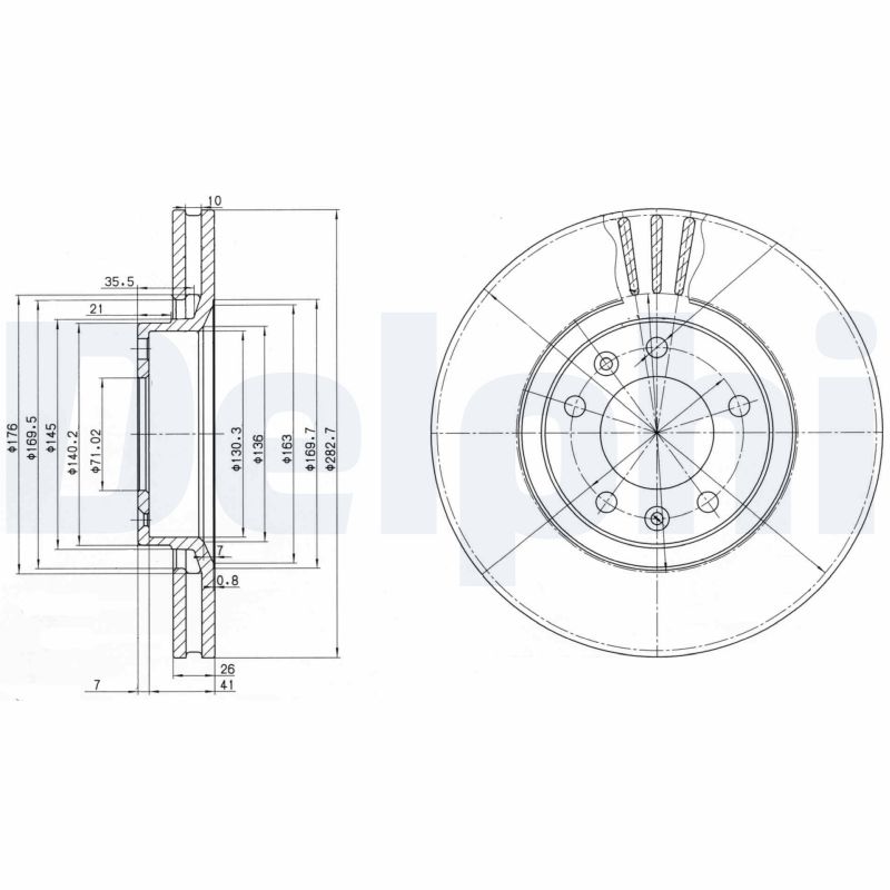 Brake Disc - BG2688 DELPHI