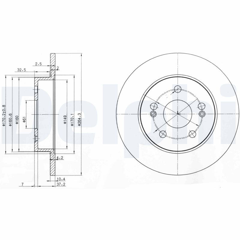 Brake Disc - BG2698 DELPHI