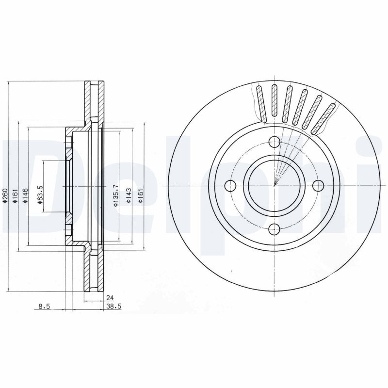 Brake Disc - BG2699 DELPHI
