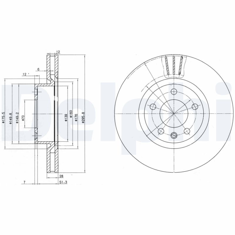 Brake Disc - BG2742 DELPHI
