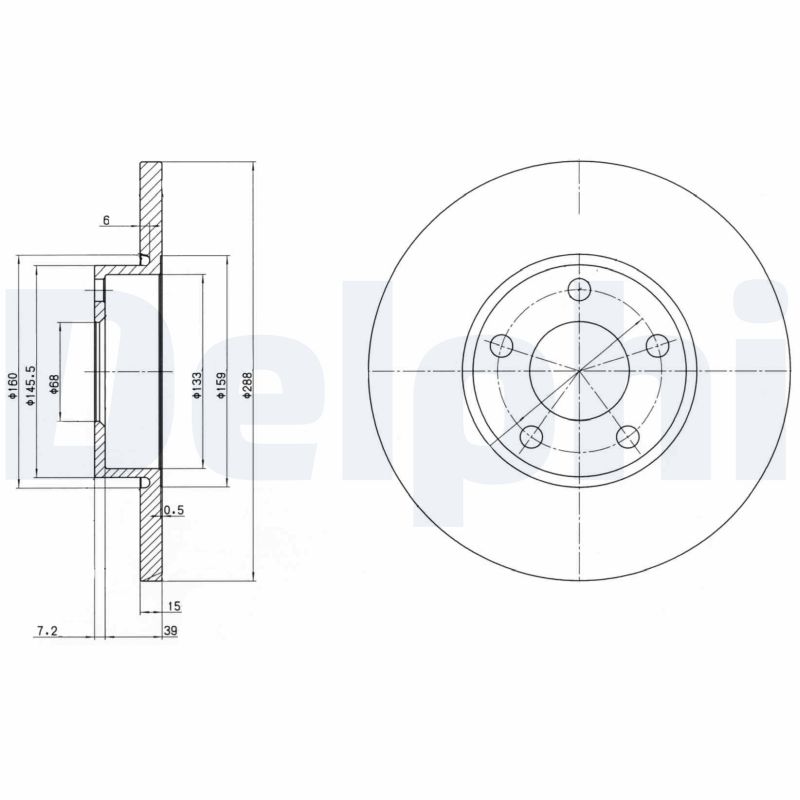 Brake Disc - BG2749 DELPHI