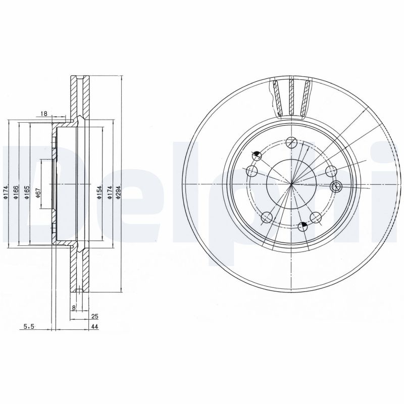 Brake Disc - BG2772 DELPHI