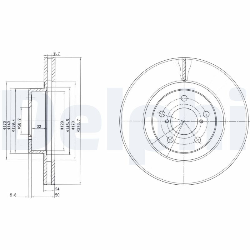Brake Disc - BG2827C DELPHI