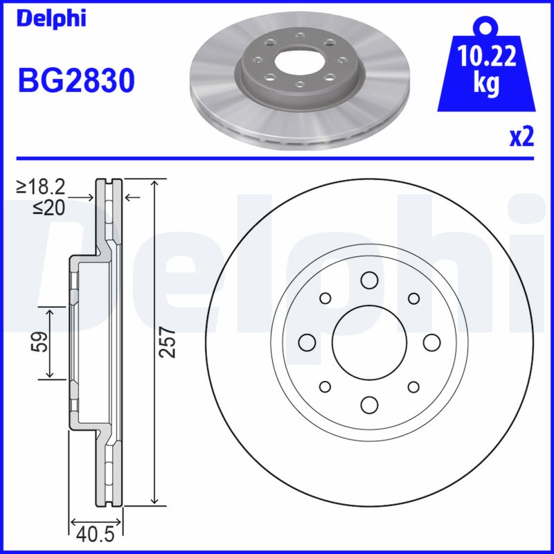 Discofreno - BG2830 DELPHI