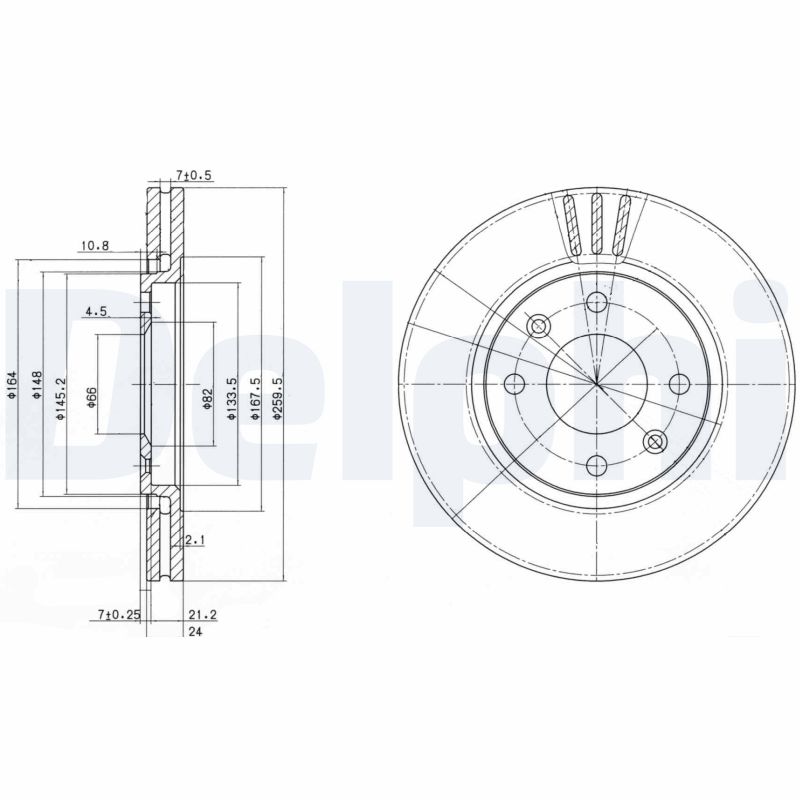 Brake Disc - BG2871 DELPHI