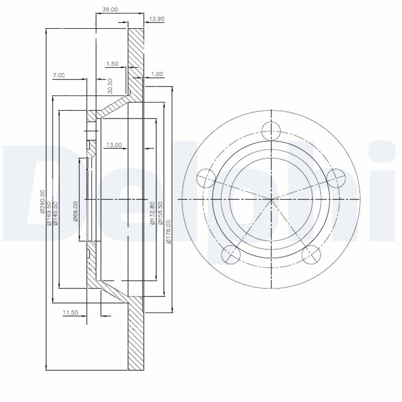 Brake Disc - BG2987 DELPHI
