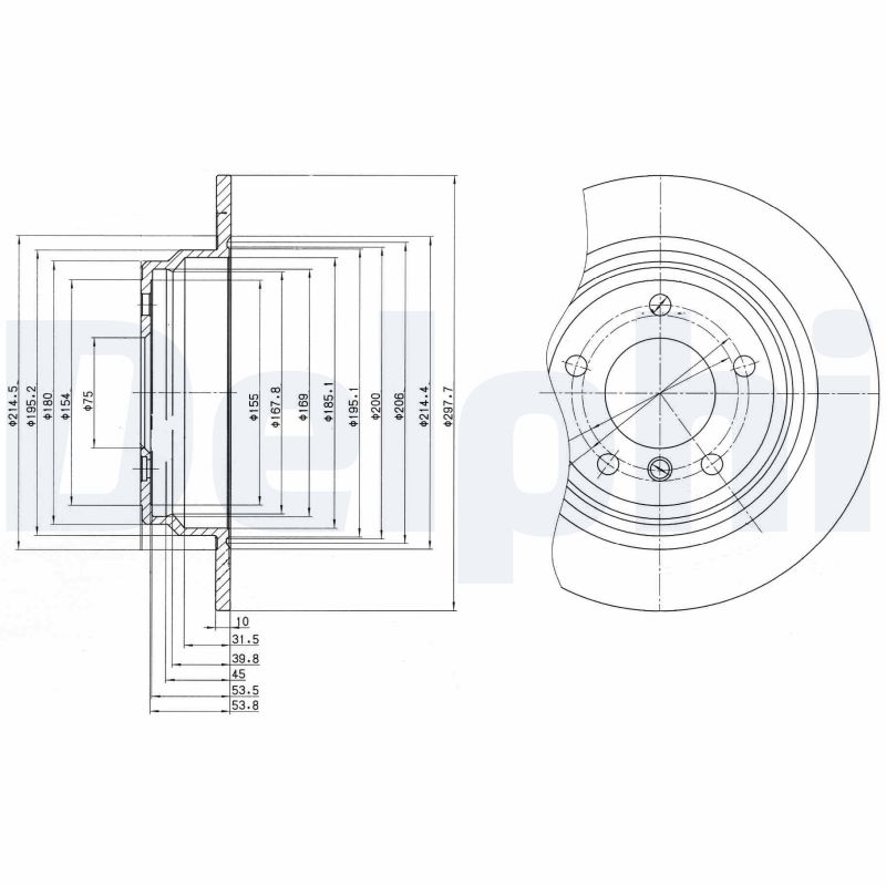 Brake Disc - BG3044 DELPHI