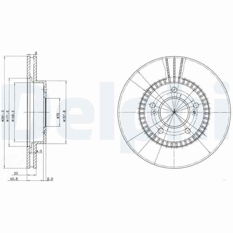 Brake Disc - BG3061 DELPHI