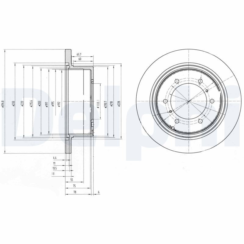 Brake Disc - BG3105 DELPHI