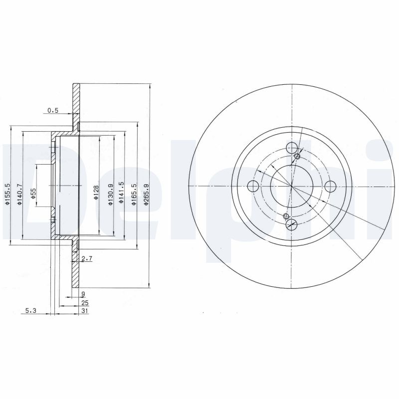 Brake Disc - BG3186 DELPHI