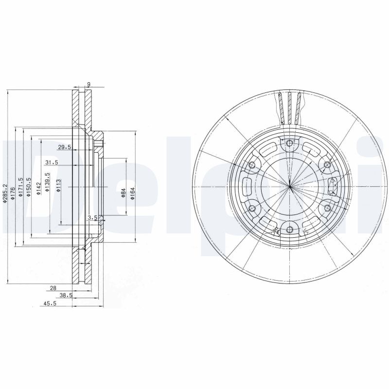 Brake Disc - BG3193 DELPHI