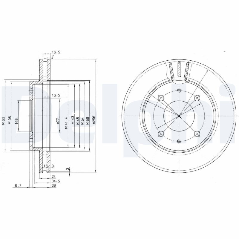 Brake Disc - BG3202 DELPHI