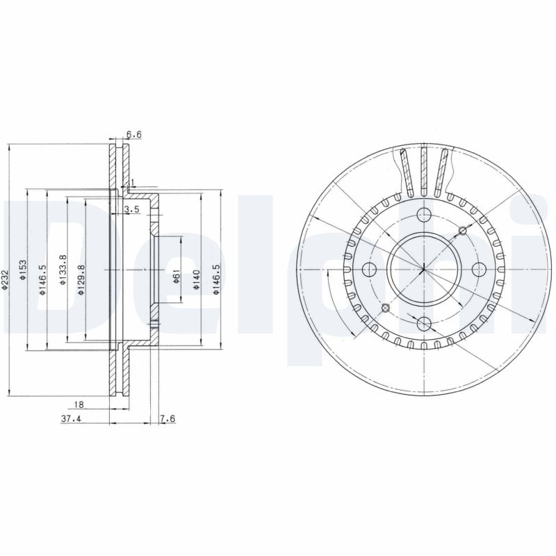Brake Disc - BG3206 DELPHI