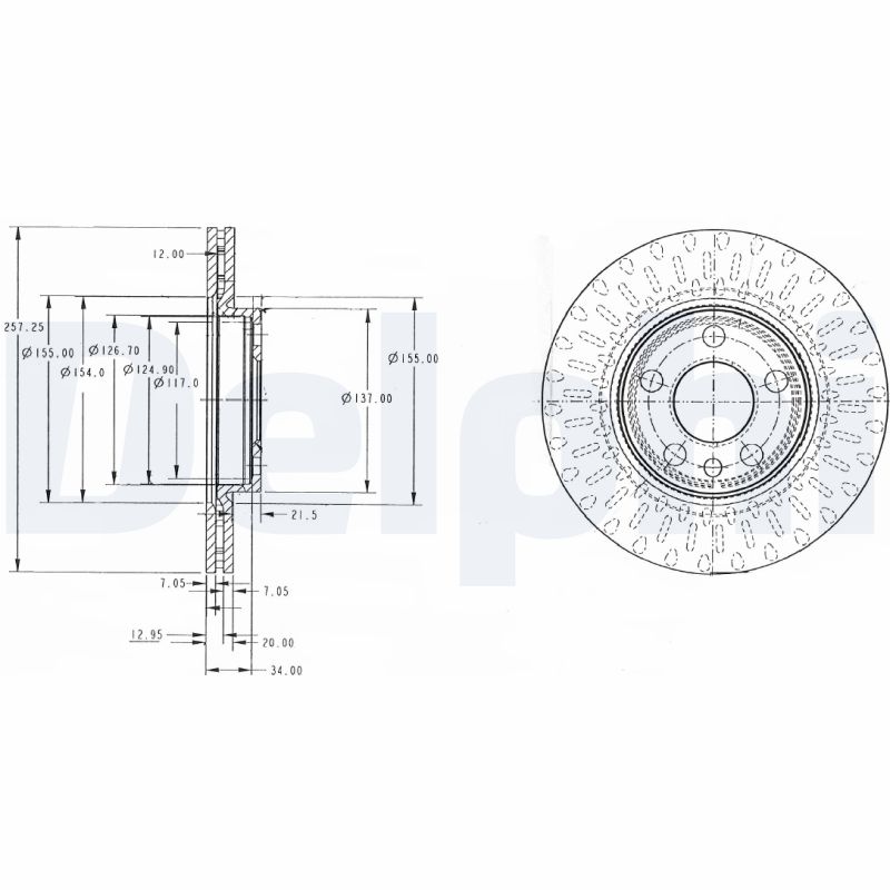 Brake Disc - BG3222 DELPHI