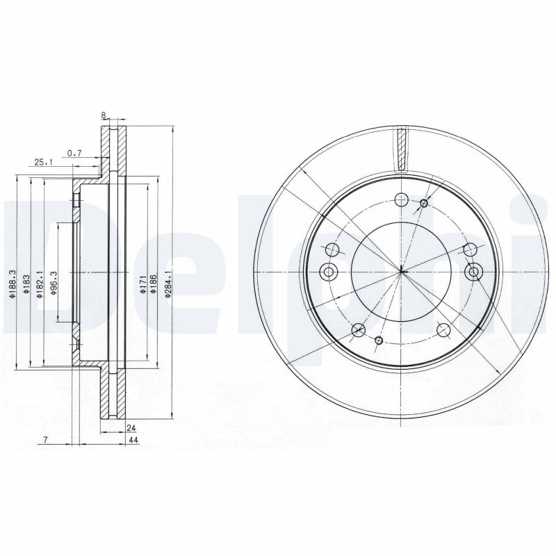 Bremsscheibe - BG3226 DELPHI