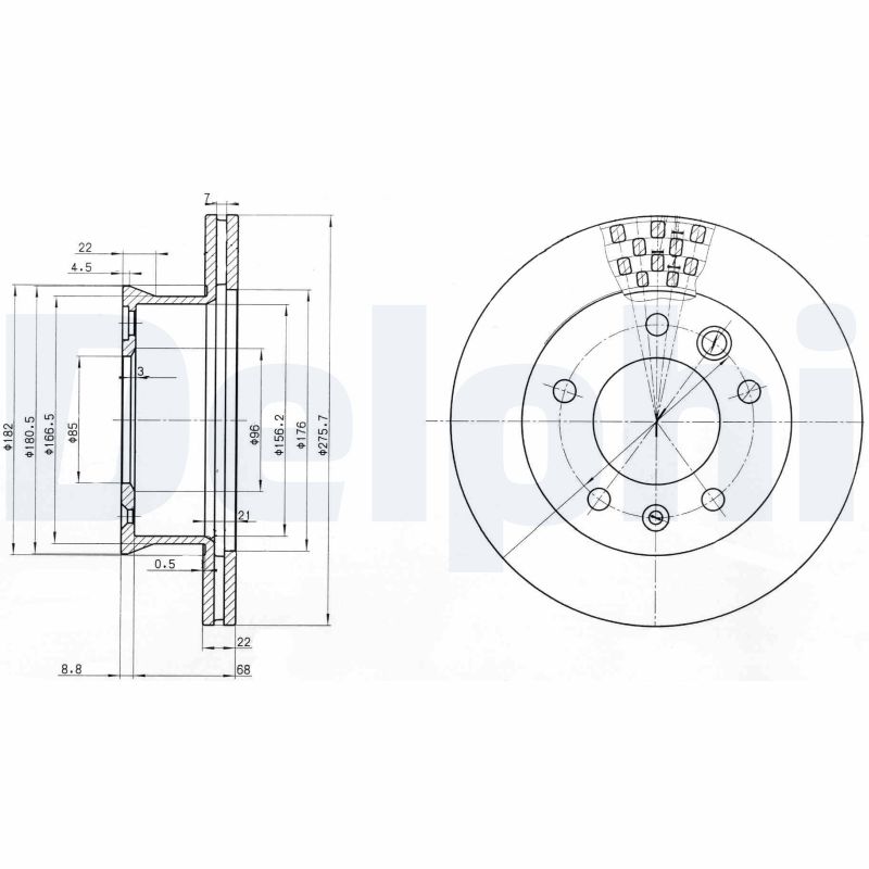 Brake Disc - BG3236 DELPHI
