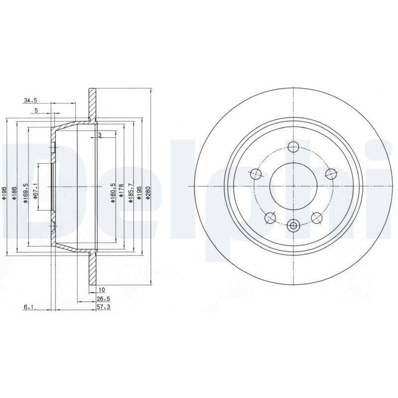 Brake Disc - BG3241 DELPHI