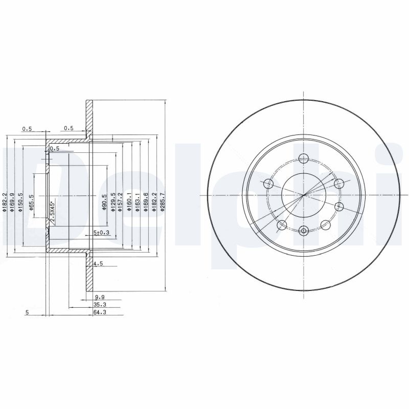 Brake Disc - BG3274 DELPHI