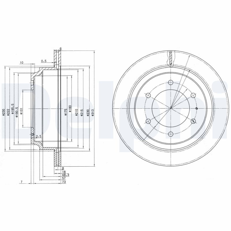 Brake Disc - BG3353 DELPHI