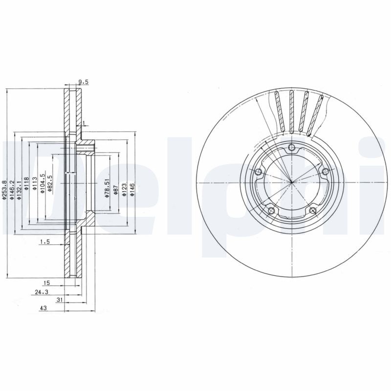 Brake Disc - BG3365 DELPHI