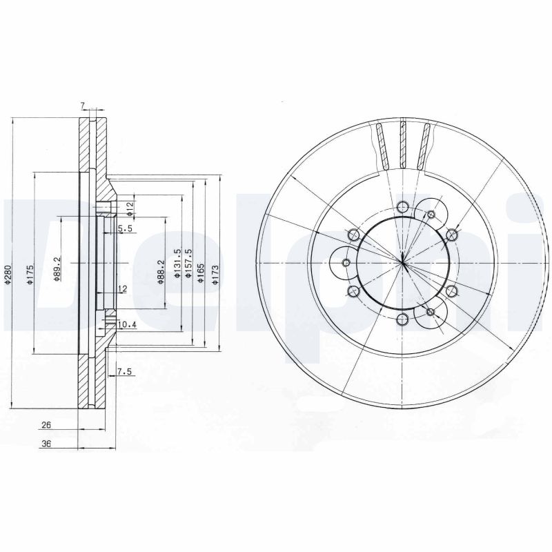 Brake Disc - BG3378 DELPHI