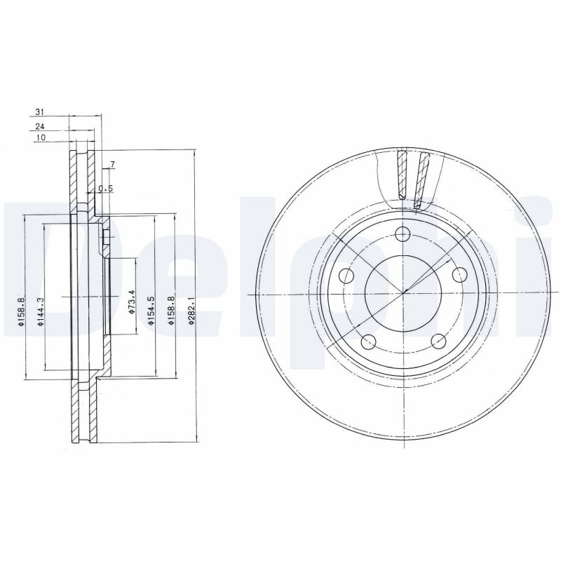 Brake Disc - BG3383 DELPHI