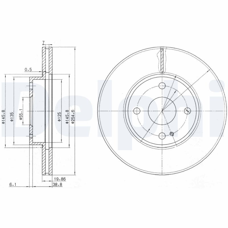 Brake Disc - BG3393 DELPHI