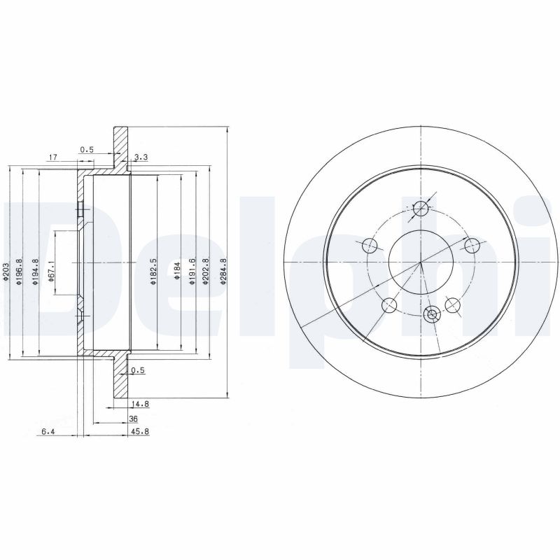 Brake Disc - BG3398 DELPHI