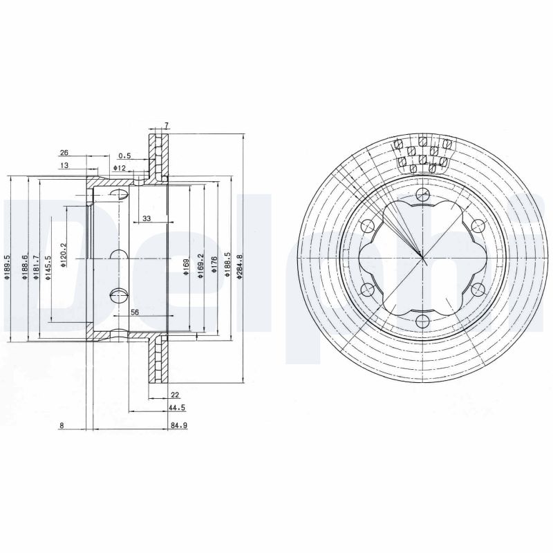 Brake Disc - BG3399 DELPHI