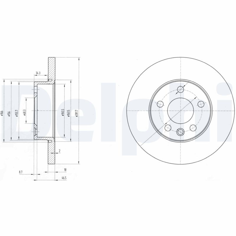 Brake Disc - BG3415 DELPHI