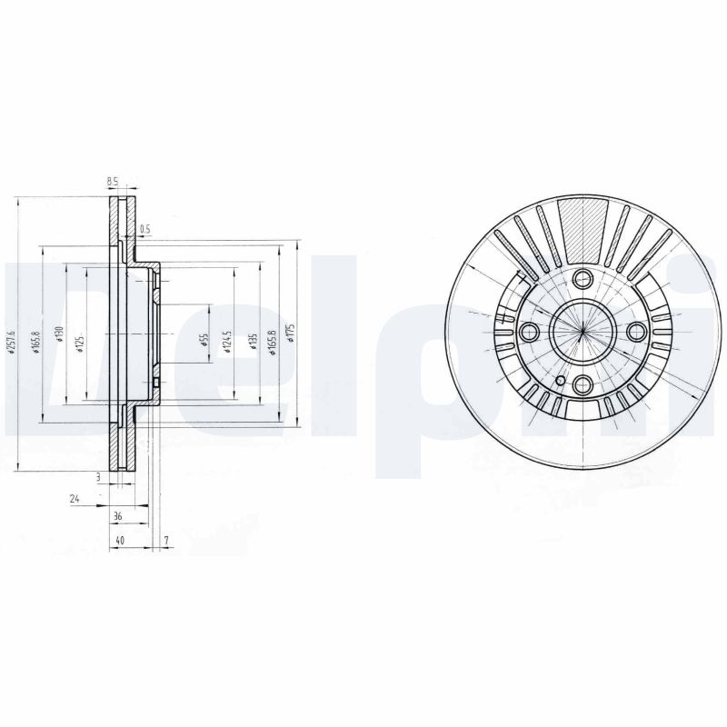Brake Disc - BG3509 DELPHI