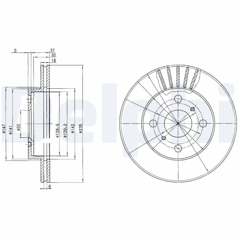 Brake Disc - BG3519 DELPHI
