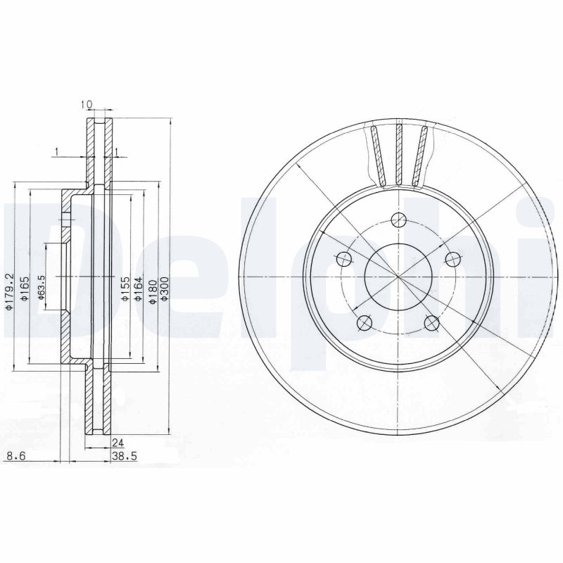 Brake Disc - BG3537C DELPHI