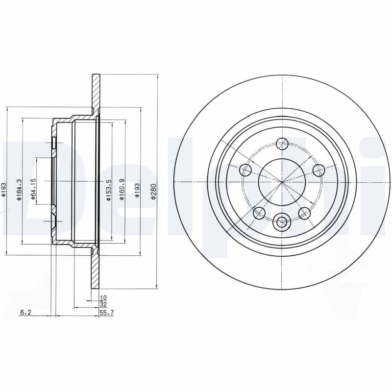 Brake Disc - BG3550 DELPHI