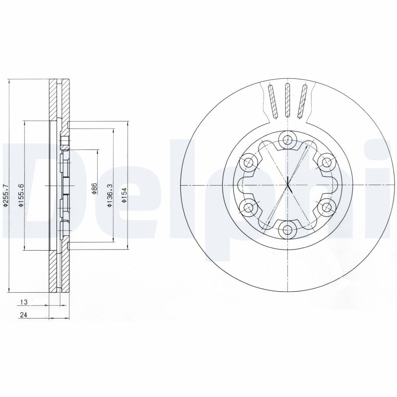 Brake Disc - BG3559 DELPHI