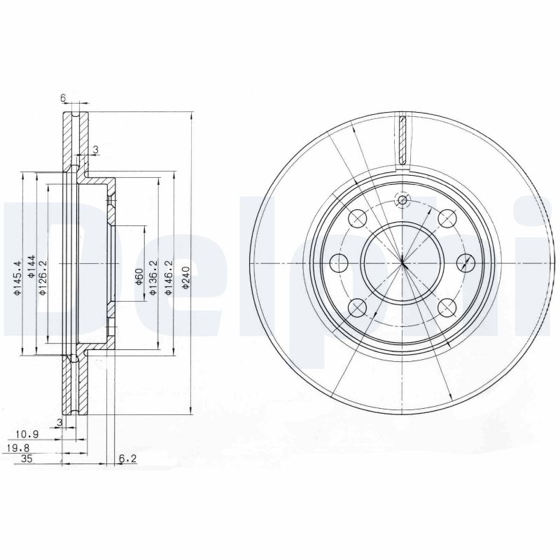 Discofreno - BG3568 DELPHI