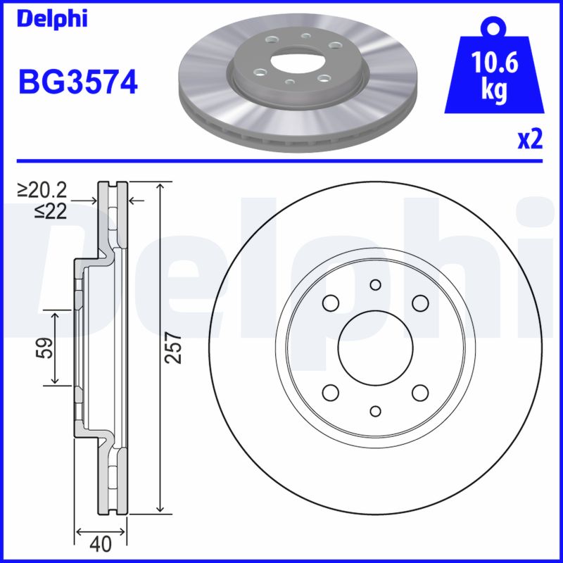 Discofreno - BG3574 DELPHI