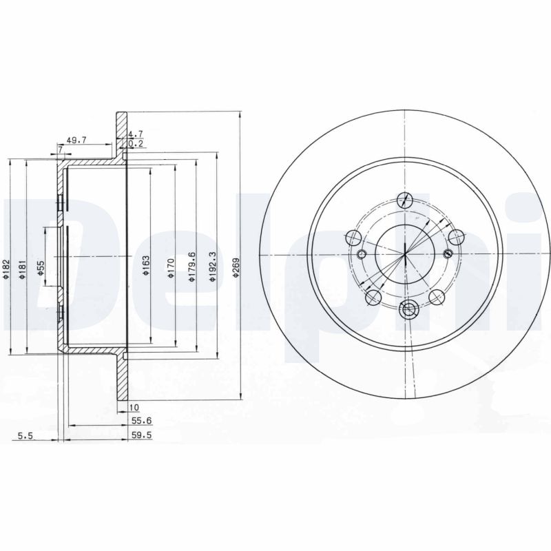 Brake Disc - BG3583 DELPHI