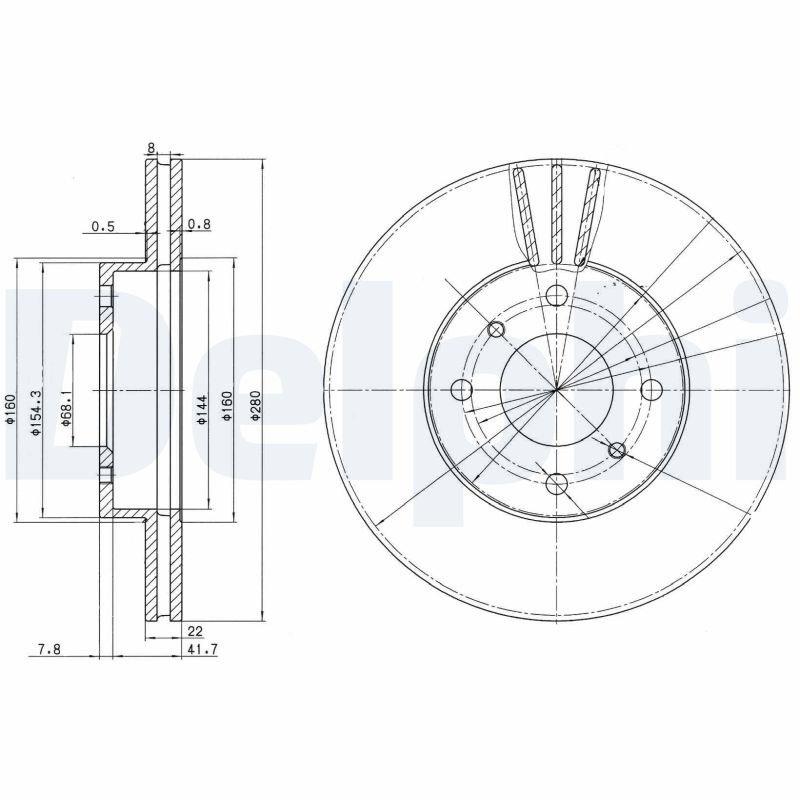 Brake Disc - BG3596 DELPHI