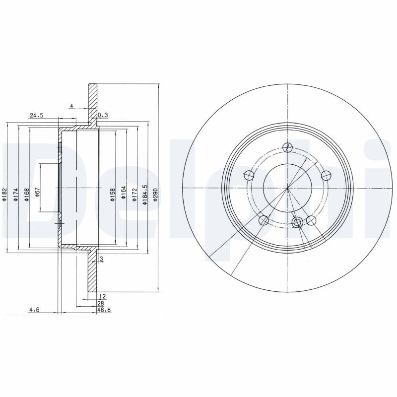 Brake Disc - BG3602 DELPHI