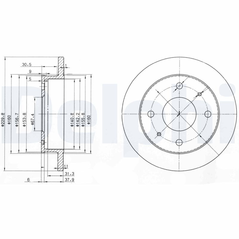 Discofreno - BG3618 DELPHI