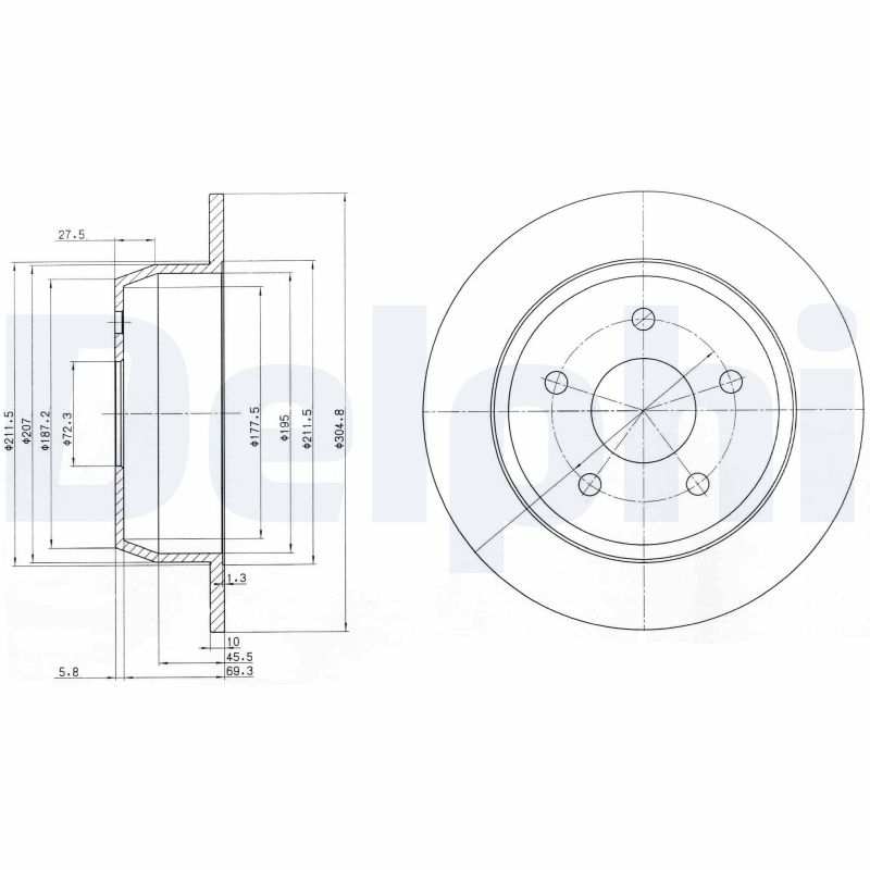 Brake Disc - BG3660 DELPHI