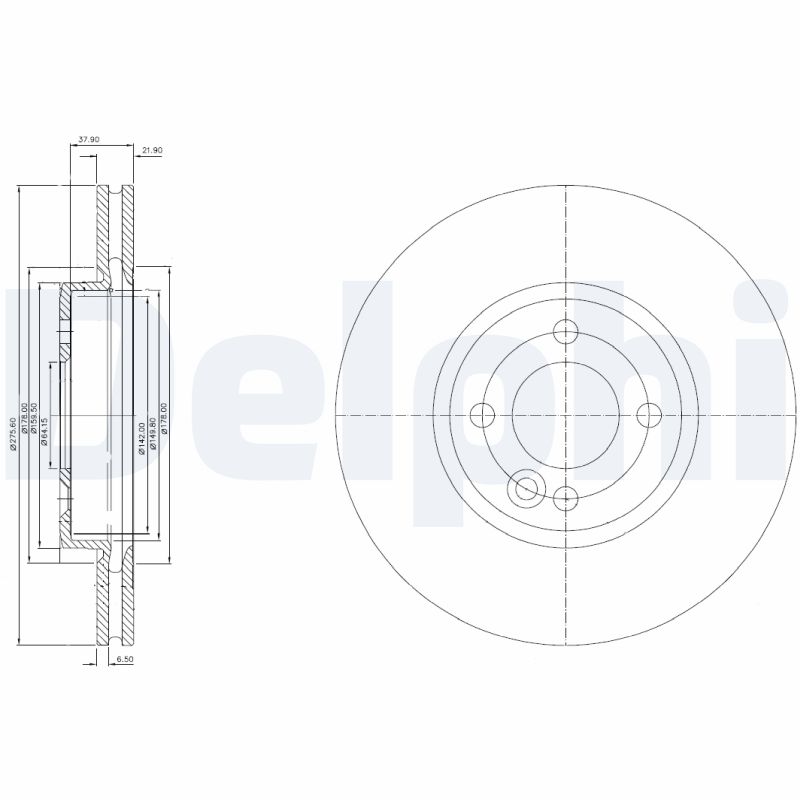 Brake Disc - BG3661C DELPHI