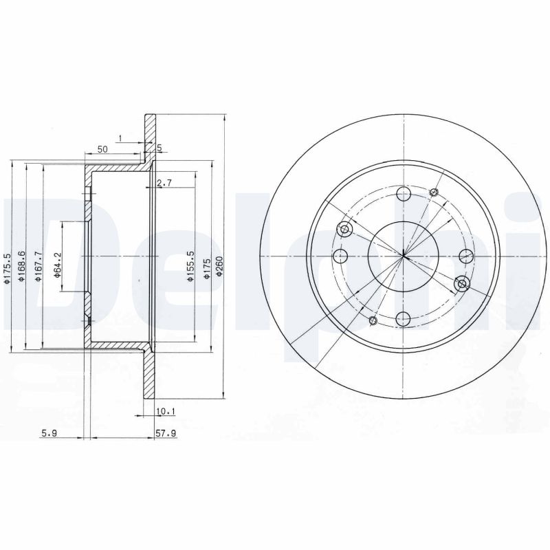 Brake Disc - BG3677 DELPHI