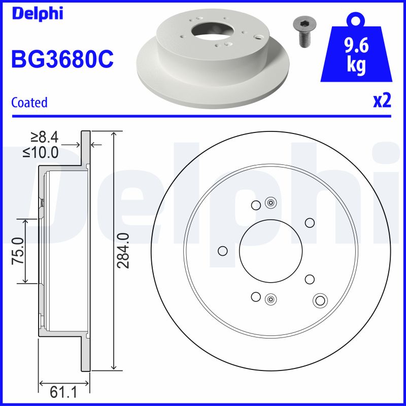 Discofreno - BG3680C DELPHI