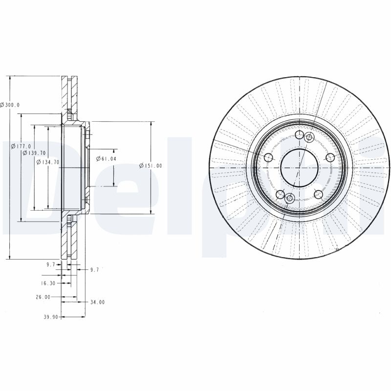 Brake Disc - BG3688 DELPHI