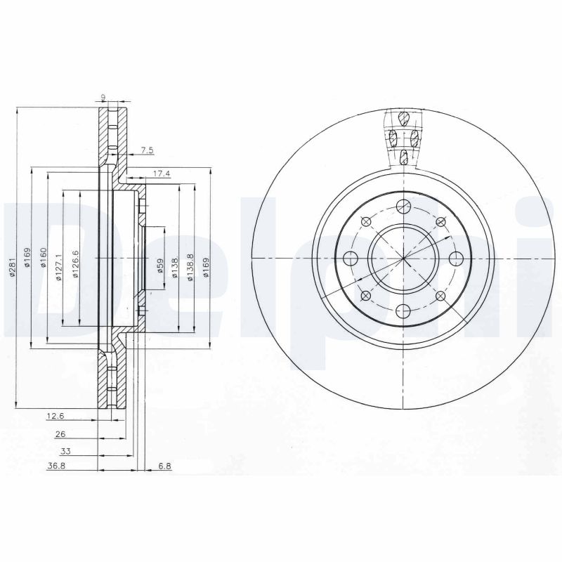 Brake Disc - BG3699 DELPHI